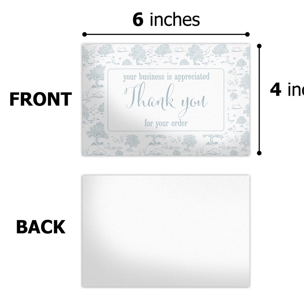 💙50 Premium Cardstock- Blue Toile cards 4 x 6 inch - Picture 3 of 4